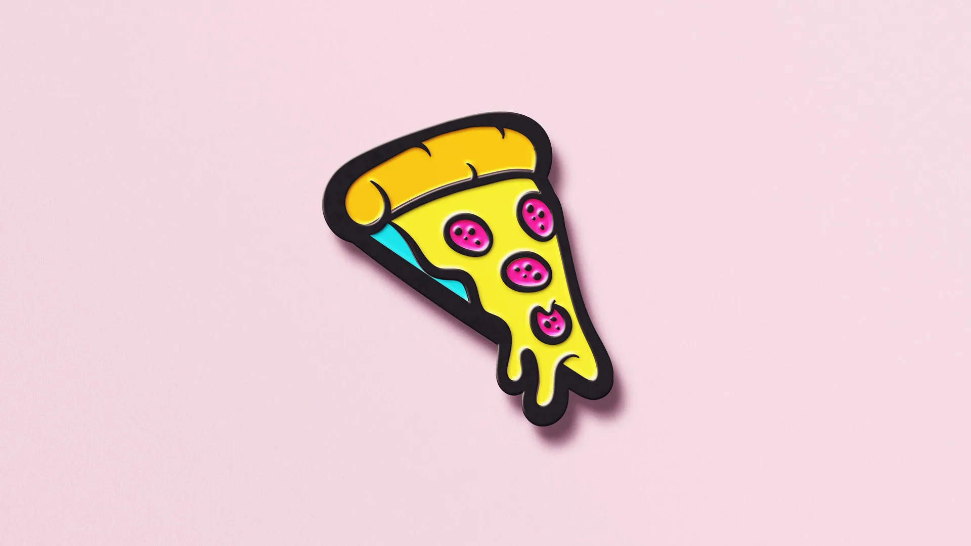J&J Pizza — Enamel pin