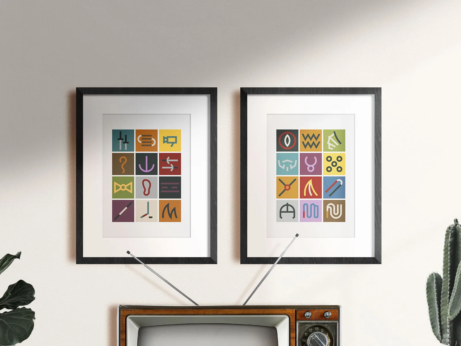 Lexigrams — Framed sets — in situ