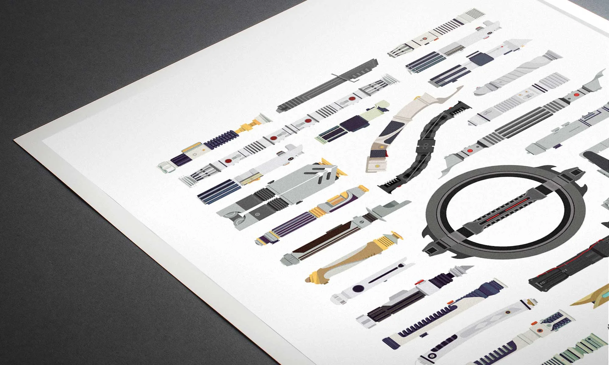 Lightsaber Archive — Collected hilts — print detail