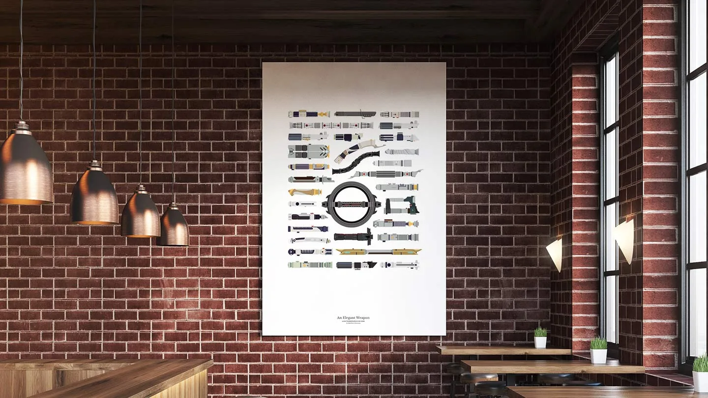 Lightsaber Archive — "An Elegant Weapon" — poster in situ