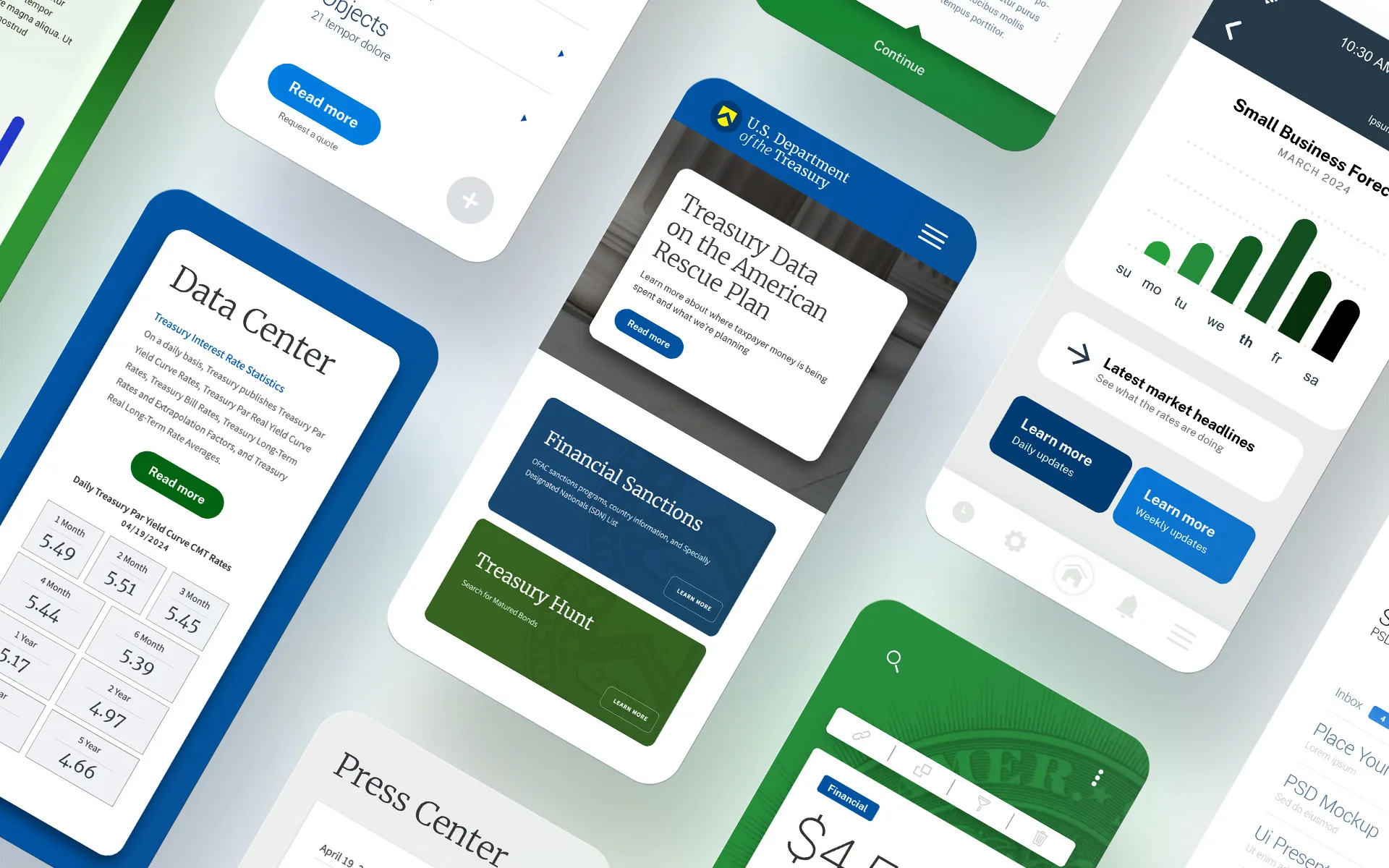 Treasury Digital — Screens in production